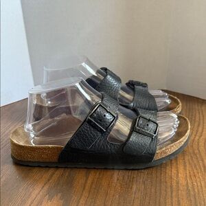 Betula by Birkenstock black leather Arizona style sandals. Size 7.5